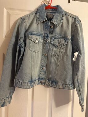 Michael Kors Washed Light Blue Denim Jacket